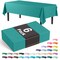 Exquisite 6-Pack Premium Plastic Tablecloth 54in. x 108in. Rectangle Plastic Table Cover